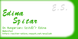 edina szitar business card